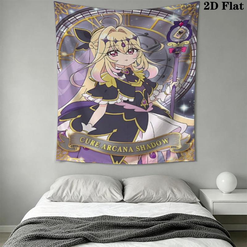 Pretty Cure Wall Tapestry Aesthetic Wall Hanging Printed Fabric Blanket Decorative Tapestries for Bedroom Living Room Home Decor