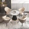 Modern Round Cafe Table and Chair Set: Ideal for Sales, Milk Tea Shops, and Office Receptions.