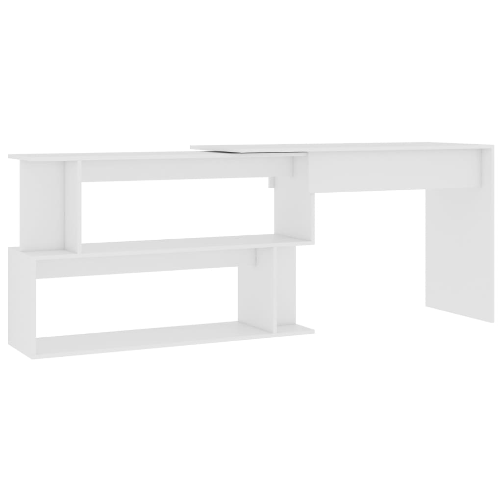 Corner Desk White 200 x 50 x 76 cm Particleboard