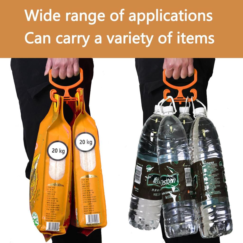 Grocery Bag Carrier with Plastic Storage Box, 2 Pack Grocery Bag Holder for Plastic Bags, Holds 100lbs, Heavy Duty Carry Handle, Comfortable Grip to