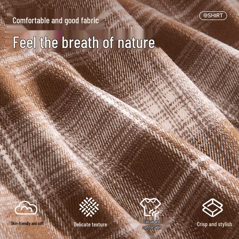 Mark Fairwhale Мужская американская фланелевая клетчатая рубашка с длинным рукавом