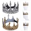 Повязка для волос Головной убор Бальная вечеринка Шпилька Королевская корона Головной убор с короной Средневековая королевская корона