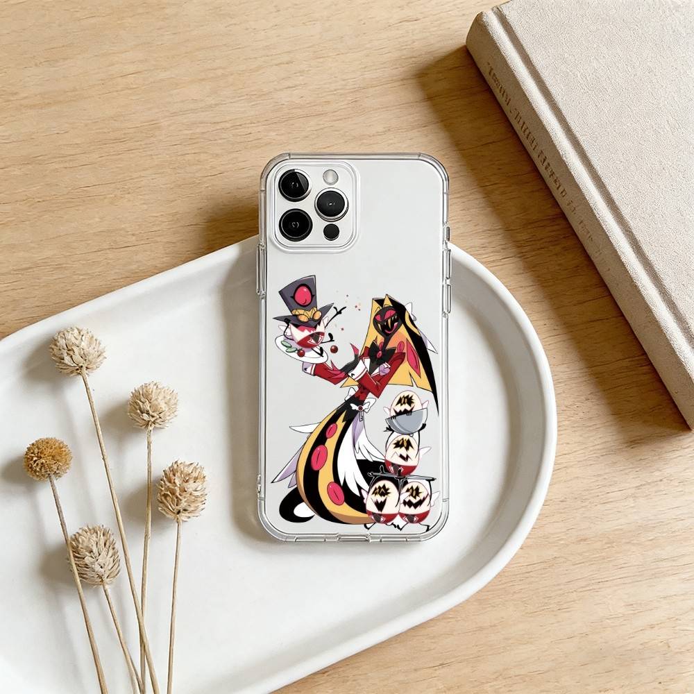 Чехол для телефона Hazbin Hotel Сэр Пентиус Для iPhone 17 16 15 14 13 12 11 Mini Pro Max Plus Прозрачный чехол