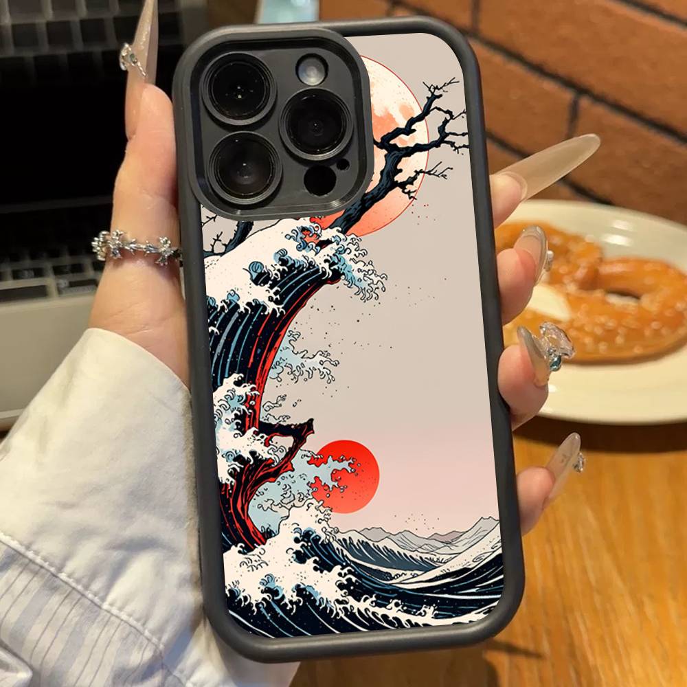 Япония Токио Осака Канагава Чехол для телефона Для iPhone 17 16 15 14 13 12 11 Pro Plus Max Мягкий ТПУ Защита камеры-лестницы Мягкая крышка