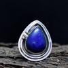 Lapis Lazuli Ring, 925 Sterling Silver Ring, Pear Shaped Ring, Boho Ring, Handmade Ring, Ring for Women, Blue Gemstone Ring, Statement Ring