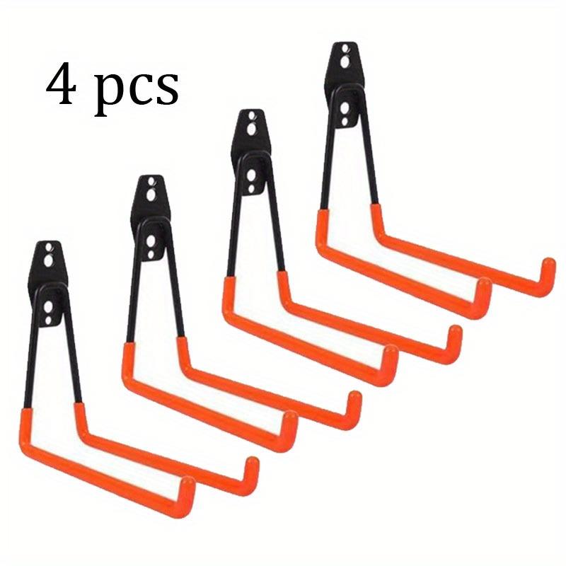 4 шт. металлический крючок для велосипедной вешалки, крючки для гаражного органайзера, настенное крепление, противоскользящий крючок для хранения на стене