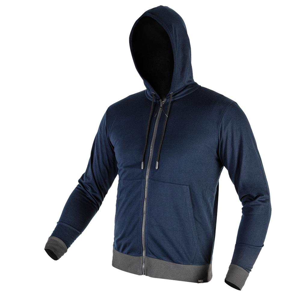 COMFORT zip-up hoodie, navy blue, size M