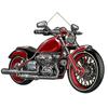 [A2510] - Retro Metal Sign 'Bikers' Red Black Vintage - 70x30 Cm (motorbike)