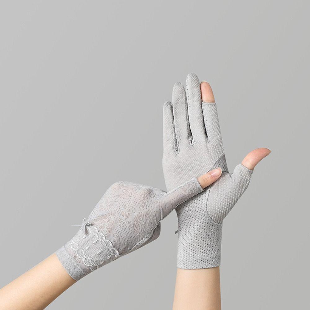 Breathable Sun Protection Gloves Summer Cycling Driving Gloves Fashion Sunscreen Gloves Sports