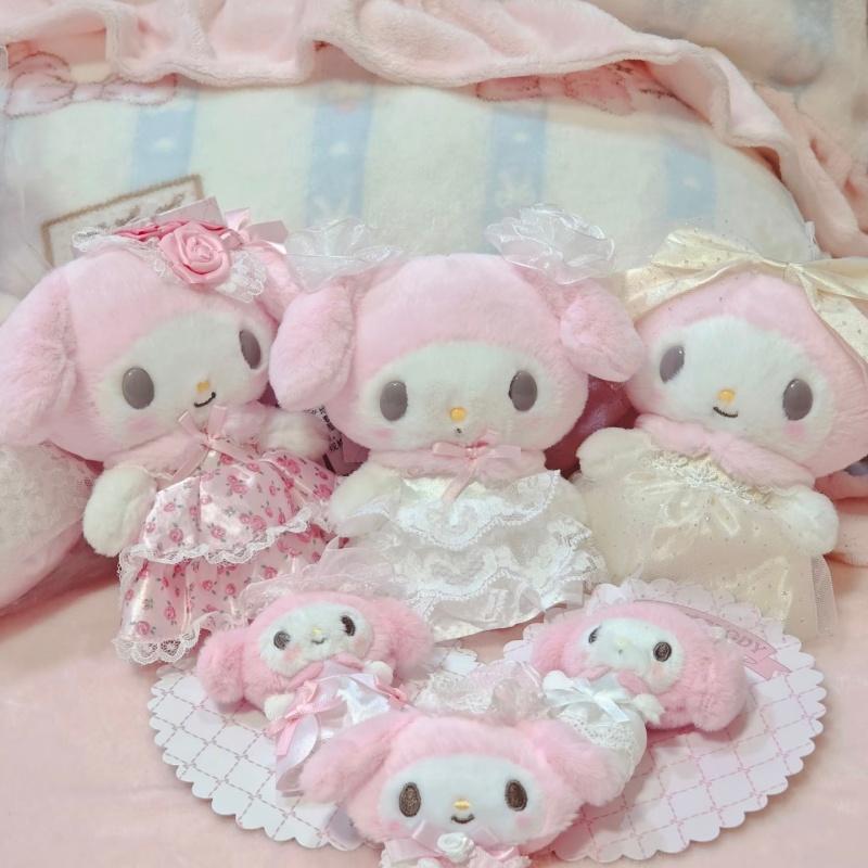 My Melody Цветочная Белая Тюлевая Юбка Серия Плюшевая Игрушка Брелок милый Игрушки Мелоди Годовщина День Рождения фэнтези Мягкая кукла