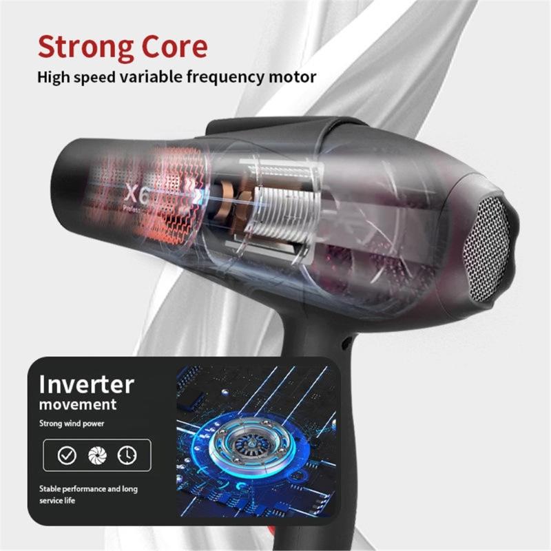 Hair Dryer Professional Blow Dryer 2500W Powerful Fast Drying Low Noise Quick Dryer with Nozzle Hair Blow Dryer