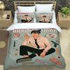 3D Принт Мода Аниме Человек-бензопила Постельный комплект Мальчики Девочки Полуторный Двуспальный Королевский размер Пододеяльник Наволочка Кровать мальчики Взрослая Спальня