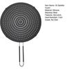 Grease Splatter Guard with Handle Heat-Resistant Non-stick Reusable Silicone Frying Pan Oil Splatter Screen Kitchen Tool
