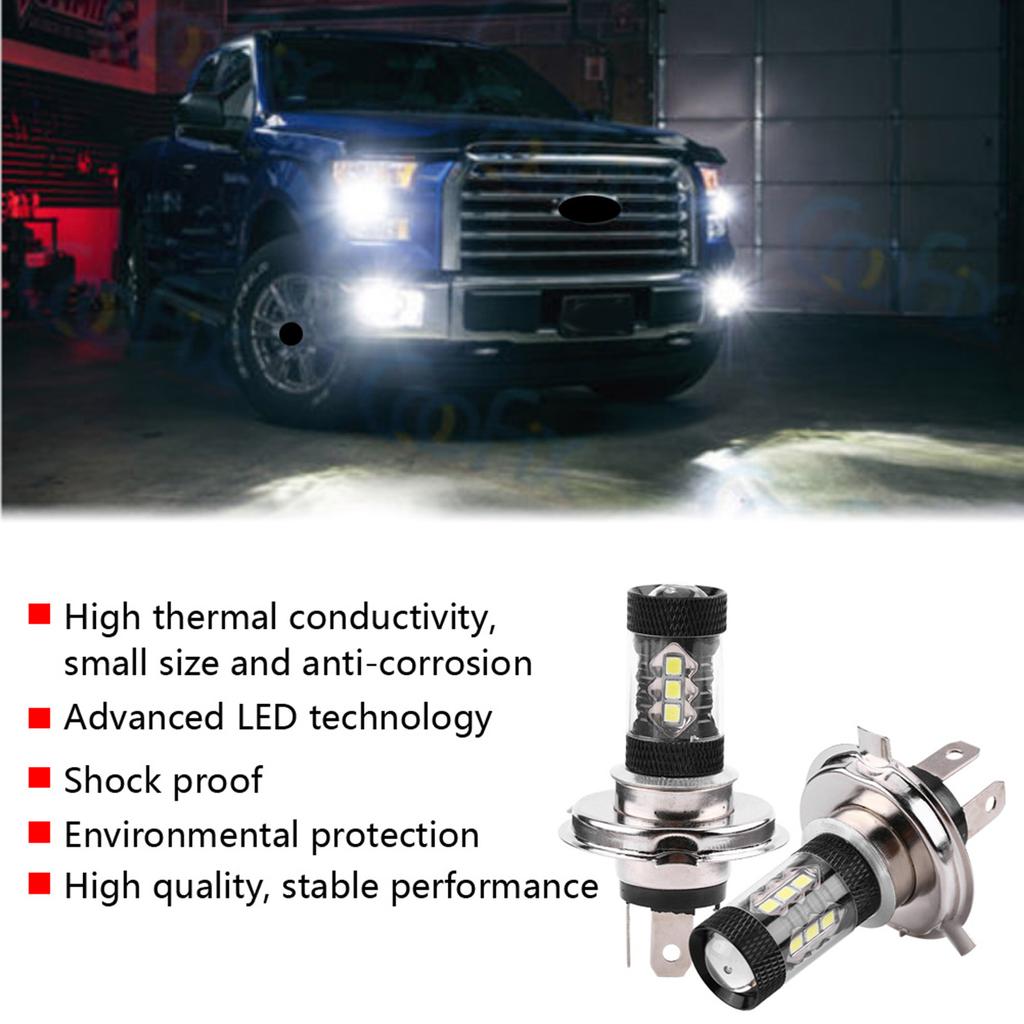 2 шт H4 12V?24 В 80 Вт автомобильные мощные яркие светодиодные противотуманные фары дневного света