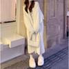 New Autumn and Winter Super Long Imitation Mink Fluffy Cardigan Women Loose Lazy Knit Coat Coat