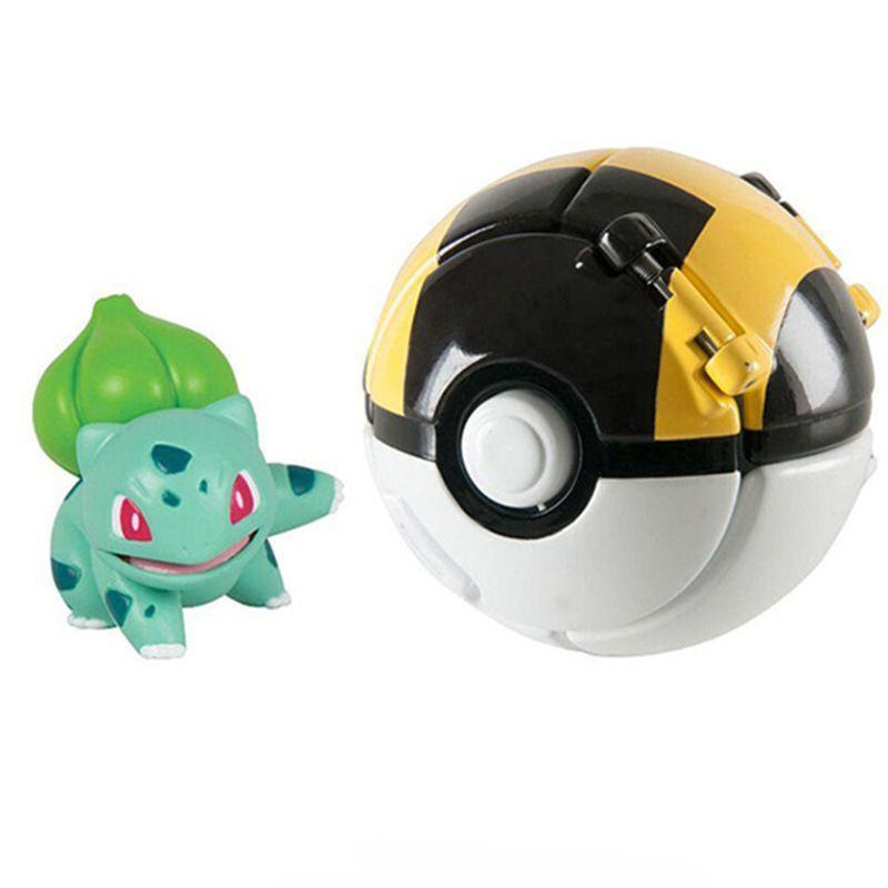 Pokemon Poke Ball Elf Figure Model Toy Pikachu Charmander Litten Rockruff Game Anime Figure