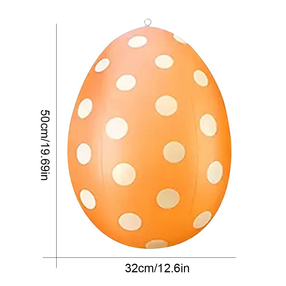 Easter Inflatable Egg Party Balloon DIY Plastic Egg Ball Wear Resist Colorful Egg Balloon Outdoor Garden Yard Lawn Decoration