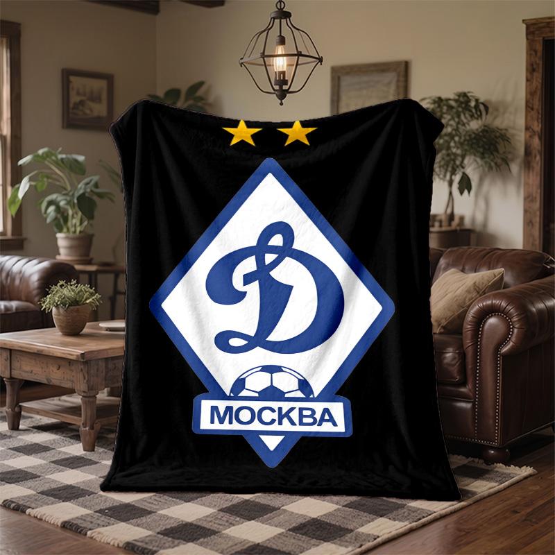 Dynamo Moscow Print Flannel Blanket Soft Warm Sofa Bed Throw Blanket For Home Office Bedroom