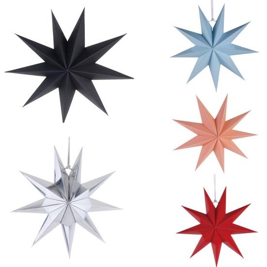 Девять углов бумажный абажур со звездой, подвесной бар, домашний орнамент, декор для рождественской вечеринки