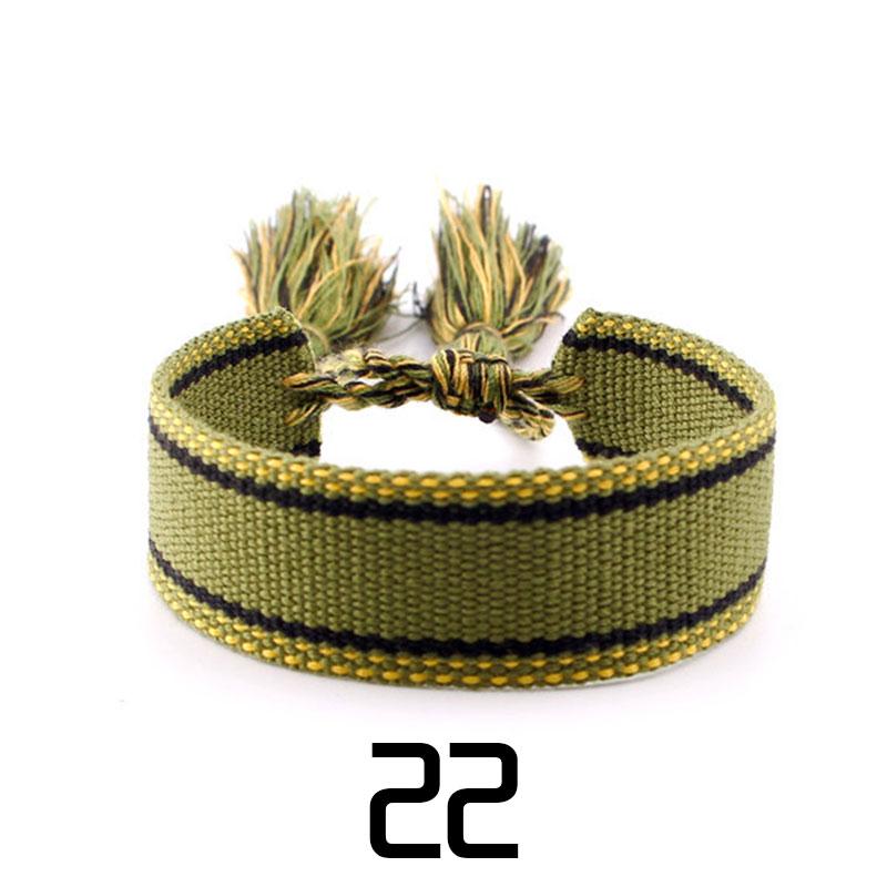 Женская мода ювелирные изделия подарок красочный декоративный узор вышитый ручной работы плетеный браслет в стиле бохо