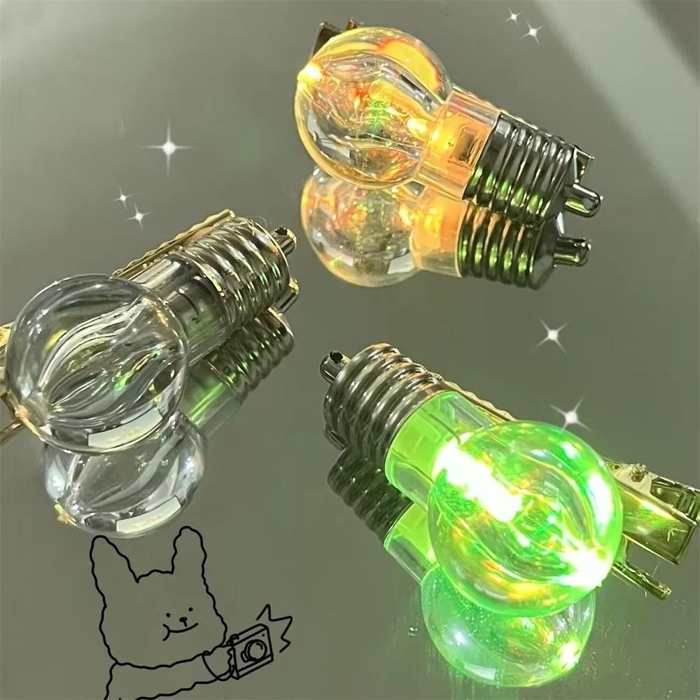 Simulation Light Bulb Lighted Hair Clips Luminous Bulb Shape Hairpin Luminous Hairpin Girls Wear