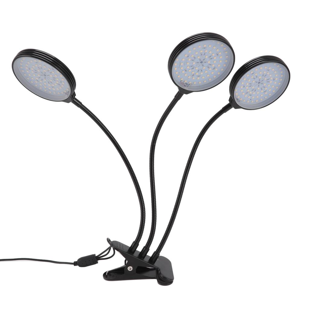 Светодиодная лампа для выращивания растений 45 Вт с 3 головками, на клипсе, питание от USB, лампа для выращивания для комнатных суккулентов