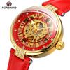 New Forsining Ladies Fashion and Leisure Hollow Mechanical Movement Rhinestone Waterproof Mechanical Watch