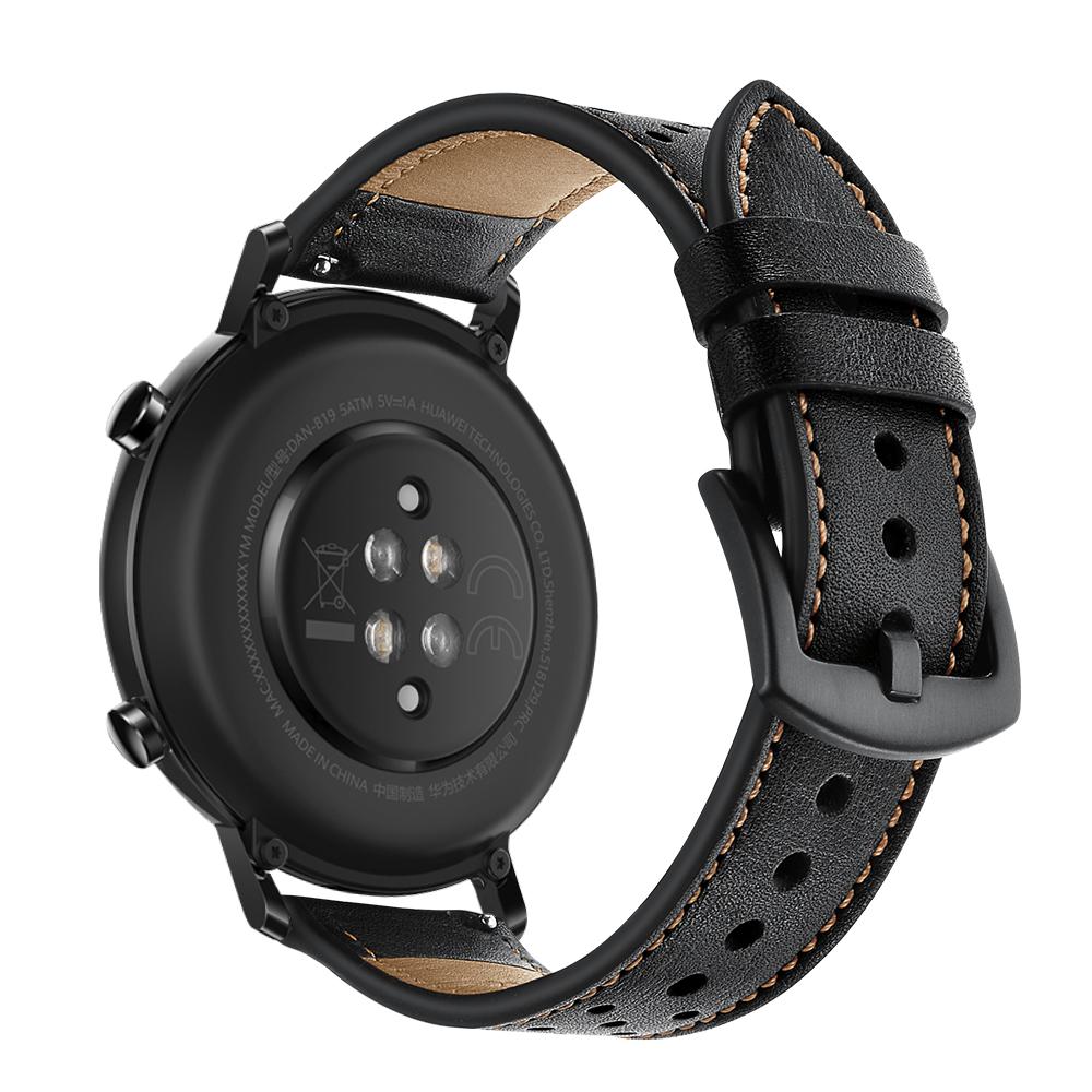 20mm Holes Design Genuine Leather Watch Strap for Huawei Watch GT 2 42mm