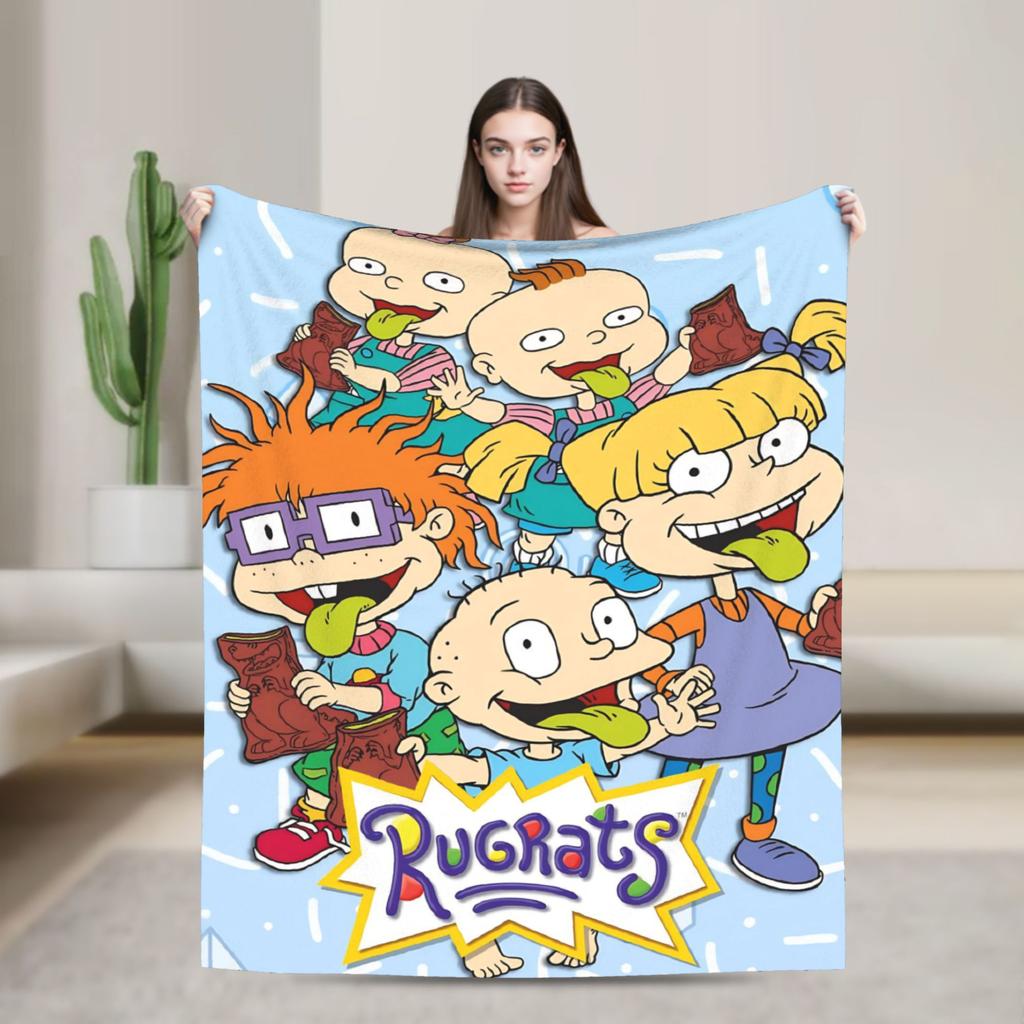 Мультяшное одеяло R-Rugrats Различные размеры Уютное и легкое Пледы для дивана кресла и кровати
