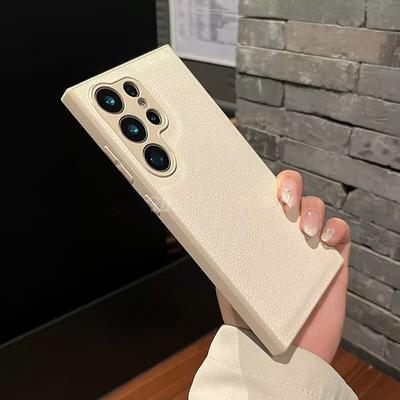Матовая кожаная текстура противоударный чехол для телефона для Samsung S26 S2 S24 S23 S22 S21 Ultra Plus защита камеры мягкий бампер