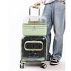 Portable Cat Bag 2 Layers Design for Outdoor Pet Trolley Case Transparent Panoramic Transport Cage Multifunctional Cat Handbag