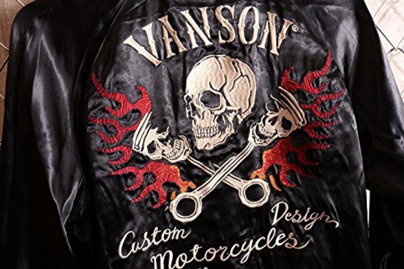 Вышивка Череп Двусторонняя куртка Сукаджан M [Banson] NVJK-701