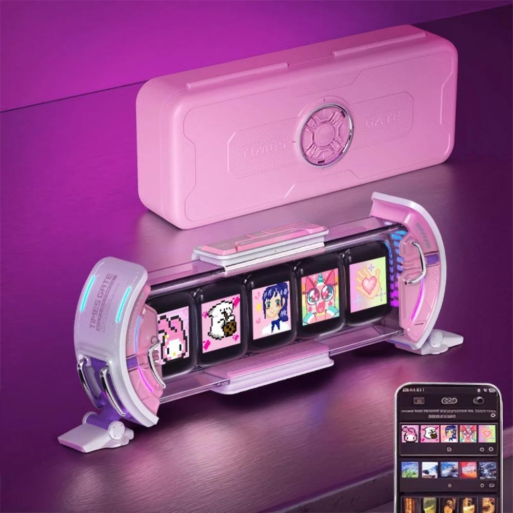 Divoom Times Gate Игровая цифровая часы Цифровые часы с экраном DIY Управление погодой Биржевые котировки/Курсы валют Настольный декор