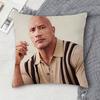 D-Dwayne Johnson Double-Sided Printed Square Decorative Cushion Cover For Sofa Living Room Home Decor