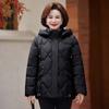 Женская осенне-зимняя куртка однотонная с капюшоном свободная короткая утолщенная ветрозащитная куртка для мам
