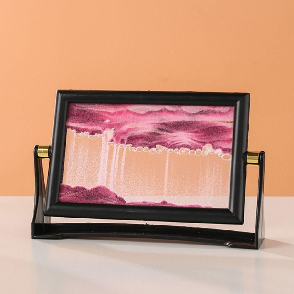 Домашний декор Стекло Зыбучий песок Картина Вращающийся 3D Песчаный пейзаж в движении Движущийся песок Художественная картина