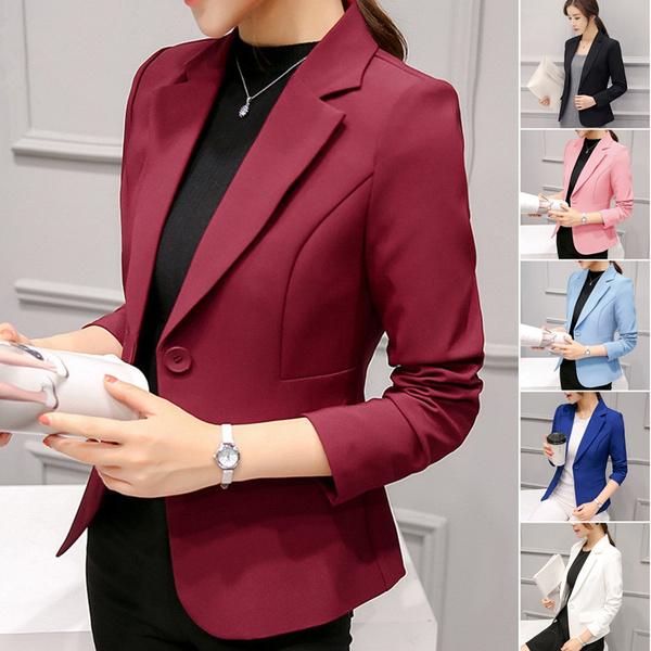 Женская повседневная мода Slim Fit Business Basic Jacket Suit Lady Blazers Work Wear