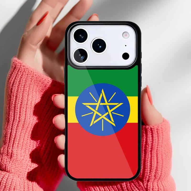 Чехол для телефона с флагом Эфиопии для iPhone 17 16 15 14 13 Pro Max Задняя крышка для 12 11 Pro Coque