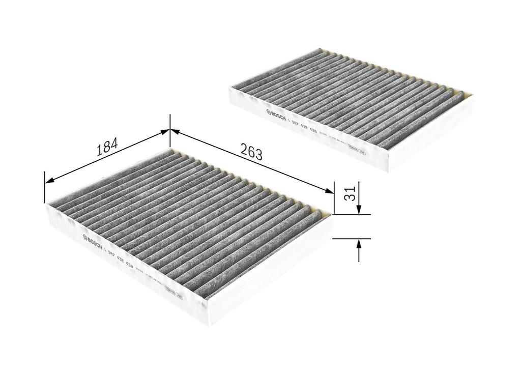Bosch Активированный уголь МБ 1987432438