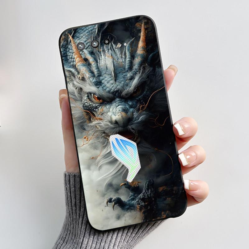 Чехол для Asus Rog Phone 5 Rog 5s ZS673KS ZS676KS Чехол Роскошный Дракон Милый Крутой Для Мальчиков Девочек Мягкий Черный Матовый Силиконовый Задний Чехол