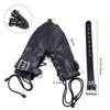 Unisex Leather Bondage Bracelets Set with Adjustable BDSM Handcuffs Dual Feet Cuffs for Couple Role Play Shame Sex Toys