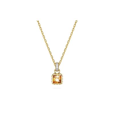 Chroma Pendant Square Cut Gold Tone Cubic Zirconia Necklace Women Necklace 5648749