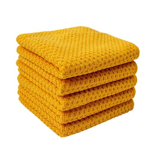 5Pcs Microfiber Dishcloths Absorbent Rag Kitchen for Washing Dishes Cleaning Cloth Textured Reusable Wiping Glassware