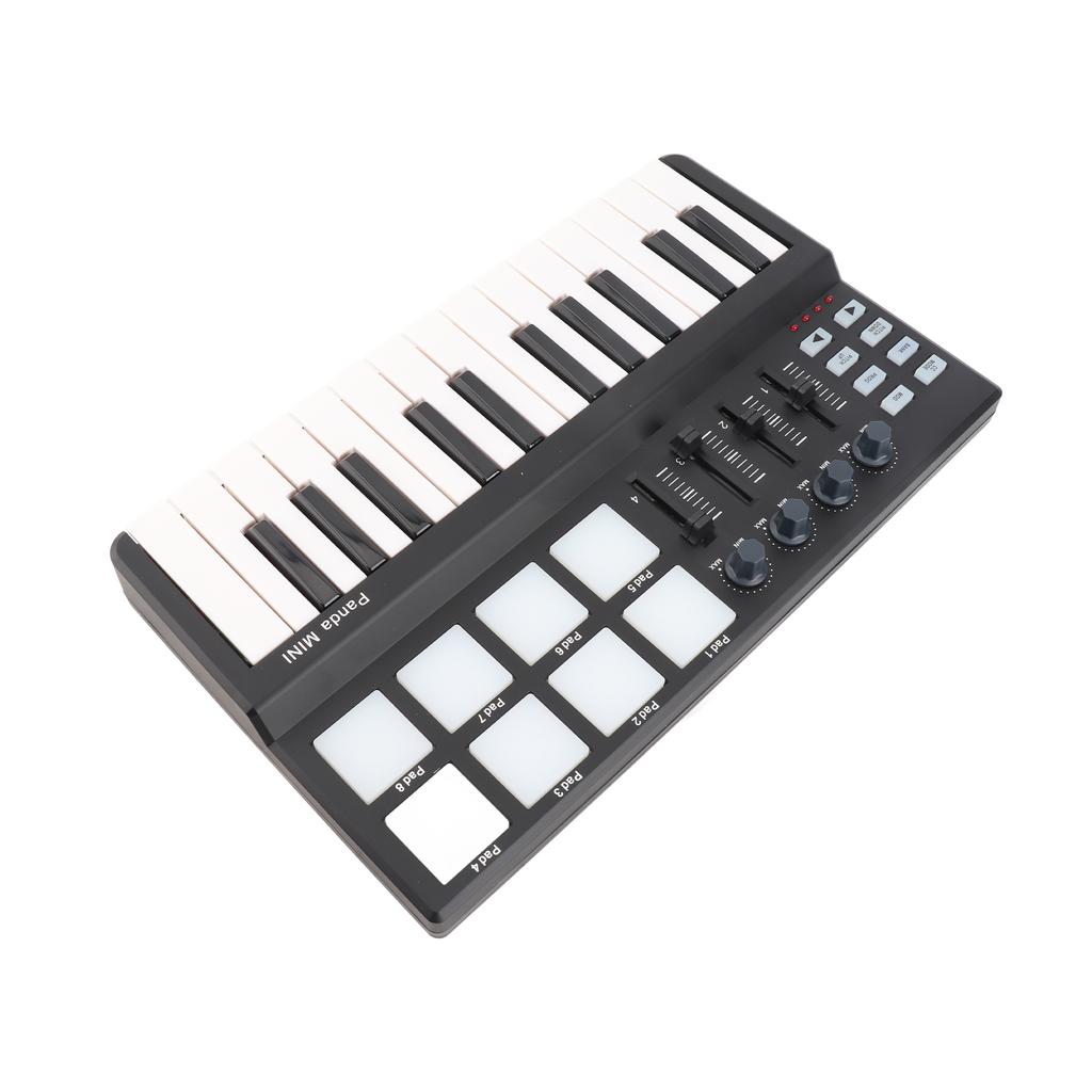 25-клавишная ультрапортативная USB MIDI-клавиатура с 8 цветными подсвечивающимися триггерными пэдами