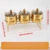 Stainless Steel Seasoning Jar Set with Glass Lid Spoons Kitchen Condiment Pots for Serving Sugar Pepper Salt Spice Kruidenpotjes