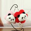 Cute Floral Panda Plush Pendant Ideal For Stylish Bag Charm Or Keyring Accessory