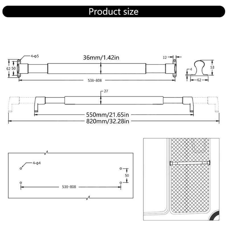 Ручка-поручень для москитной сетки, регулируемая ручка для москитной сетки, безопасная для семьи ручка двери для удобного использования в большинстве прицепов