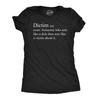 Womens Funny T Shirts Dictim Definition Sarcastic Graphic Novelty Tee for Ladies