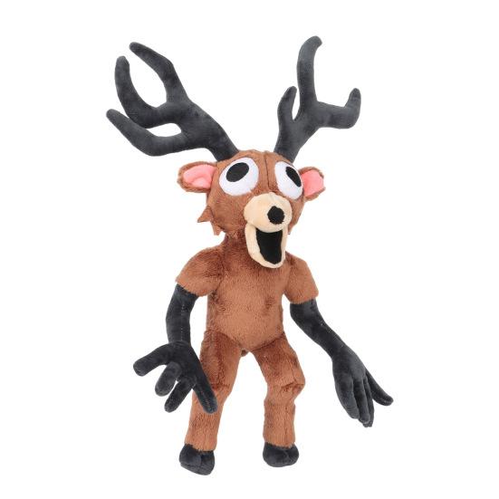 Мультяшная плюшевая кукла оленя с рогами - Мягкая, приятная на ощупь и идеально подходит для детских рождественских подарков