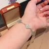 Французский ретро стиль ткани Двусторонний Дробленый лед Лед Пятицветный Браслет Высококлассный Легкая роскошь Стиль знаменитости Универсальное украшение